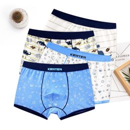 Panties 4pcs 100% Cotton Boys Underwear Kids Quality Boxer Boy Shorts Bottoms Clothes for 3 4 6 8 10 12 14 Years Old RKU183004 230322