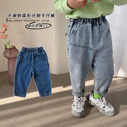 Jeans Thread Baby Spring Autumn Jeans Pants For Boys Children Kids Trousers Clothing Teenagers Gift Home Outdoor High Quality 230322