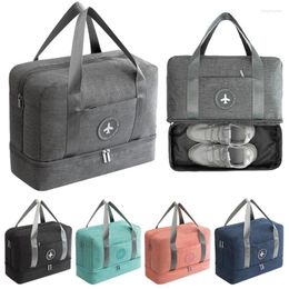 Storage Bags Travel Clothes Organizer Bag Portable Luggage Shoes Wet Dry Separation Beach Towel Toiletries Makeup Handbag