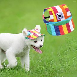 Dog Apparel Pet Summer Sun Hat Outdoor Puppy And Kitten Baseball Cap Fashion Printed Canvas Chapeau De Chien#H