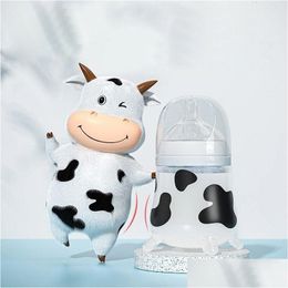 Baby Bottles# Sile Feeding Bottle Cute Cow Imitating Breast Milk for Born Infant Anti Colic Choking Supplies 220318 Drop Delivery Ki Dhwda