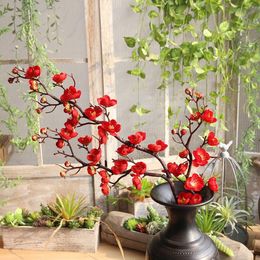 Decorative Flowers & Wreaths PCS Large Plum Cherry Blossoms Silk Artificial Plastic Stem Sakura Tree Branch Home Table Decor Wedding Decorat