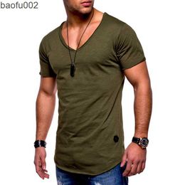 Men's T-Shirts MRMT 2022 Brand New Men's t shirts Short Sleeve V-Neck Solid Color Men T-Shirt Casual V Collar Man T-Shirt Tops Tees For Male W0322