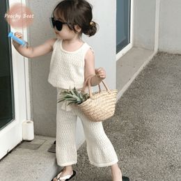 Clothing Sets Fashion Baby girl Princess Clothes Vest Top Pant 2PCS Infant Toddler Child Summer Suit Casual 1 10Y 230322
