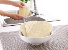 Natural Loofah Dishwashing Cloth Scrub Pad Dish Pot Easy To Clean Scrubber Sponge Kitchen Clean Brushes Scrub Pad7112232