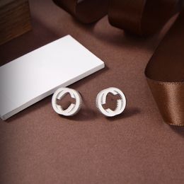 Letter Double G Logo Designer Earring Stud Earing Luxury Women Fashion Hoop Jewellery Metal GGity Crystal Pearl Earring sdas