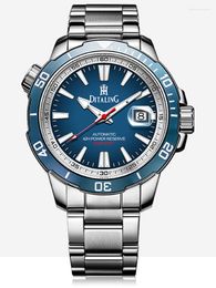Wristwatches Top Brand Sports Self Winding Mens Watch Luxury Automatic Mechanical 41mm Luminous 5Bar Waterproof Watches DITALING