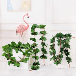 Decorative Flowers 5pcs/lot Artificial Plants Grape Garland Liana Creeper Rattan Fake Vines Hanging Silk Greenery Leaves Garden Wedding Wall