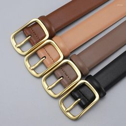 Belts Women's Leather Belt Simple Korean Fashion Jeans All-match Trousers Decorative High Quality Designer