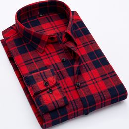 Men's Casual Shirts Arrival Men's Shirt Fashion Men Long Sleeved Plaid Man Shirt Male Slim Fit Soft Comfortable Brand Clothing DS372 230322