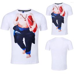 Men's T Shirts Blouse Casual Funny Baby 3D Printing Short Sleeve O-neck T-shirt Top