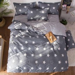 Bedding Sets Star Stripe Geometric 4pcs Kid Bed Cover Set Cartoon Duvet Adult Child Sheet Pillowcases Comforter 61014