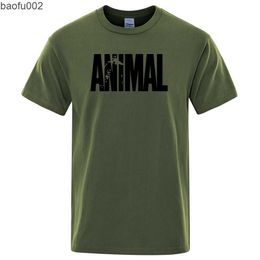 Men's T-Shirts Fashion ANIMAL Print Men T-Shirts Sportwear 2022 Summer Male T-shirt Cotten Top tees Mens Clothing Short Sleeve Casual Tshirt W0322