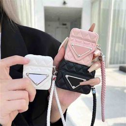 Street Fashion Earphone Accessories Case Triangle For Airpods Cases New Designer For Airpods 1 2 3 Pro Leather Cute Protector Shell 2303221F