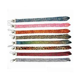 Cell Phone Straps Charms Y Leopard Print Newest Fashion Key Chain Neck Lanyard Strap Keychain Id Holders Drop Delivery Phones Acces Dhwqo