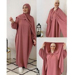 Ethnic Clothing Ramadan Eid Muslim Hijab Dress Robes Musulmane Abaya Elegant Soft Islam Kaftans Abayas For Women Arab Worship Service Clothing 230322