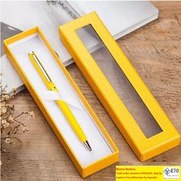 Paper Pen Pencil Case Wedding Gift Can Customised LOGO Paper Pen With Clear Window Box Display Boxes