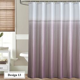 Shower Curtains Shower Curtain Polyester Flower Printed Waterproof Bath Shower Cover Eco-Friendly Stocked Thicken Household Ikhethini Lokuhlamba 230322