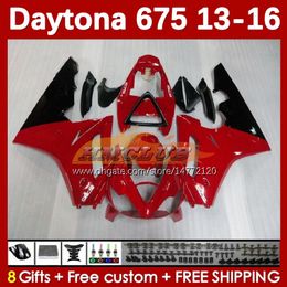 Motorcycle Fairings For Daytona 675 675R 2013-2016 Bodywork 166No.11 Daytona675 13 14 15 16 Body Daytona 675 R 2013 2014 2015 2016 OEM MOTO Fairing Kit factory Red