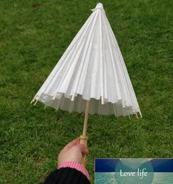 Classic White Paper Chinese Craft Umbrella Parasol Oriental Umbrella for Wedding 20 30 40 60cm for Crafts Photo Props Wedding Party Bridal Decorations