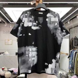 Men's T-Shirts Vintage tie-dye varnished oversize short-sleeved t-shirts for men and women T230321