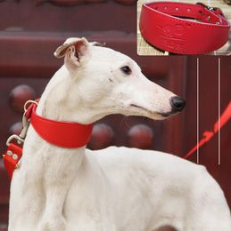 Dog Collars Real Cowhide Collar Small And Medium Adjustable Fits Gree/Grey/Whippet/Greyhound