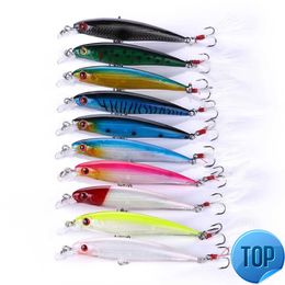 1 Pcs Minnow Fishing Lures 90mm 8g Bass Trolling Artificial Hard Bait Crank Bait Wobblers 3D Eyes Pike Carp Bait Fishing Tackle