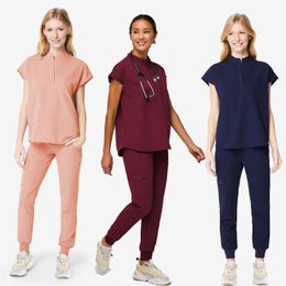 2023 Style Women Scrub Tops pant Men Medical Uniform Surgery Scrubs Shirt Short Sleeve Nursing Uniform Pet grey's anatomy Doctor Workwear