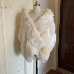 Wraps & Jackets Walk Beside You Light Champagne Faux Fur Wedding Wrap Bolero Women Bride Shawl Winter Cape Shrugs For Mariage Jacket