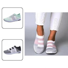 Sports Socks Anti-Slip Flying Woven Fabric Slip On Female Footwear Sneakers For Athletic