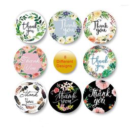 Gift Wrap 2 Inch Round Flower Thank You Baking Sticker Envelope Sealing Birthday Wedding Scrapbook