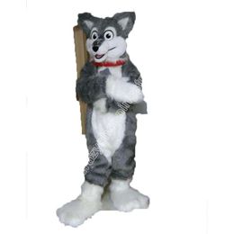 Hot Sales Grey Wolf Dog Mascot Costumes Cartoon theme fancy dress High School mascot Ad Apparel