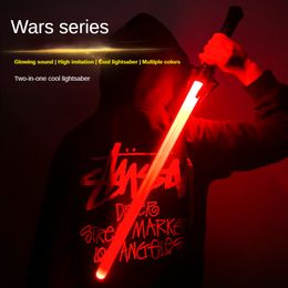 Led Rave Toy 80cm RGB Lightsaber Laser Sword Toys Light Saber 7 Colors Change Kids Soundfonts Force FX FOC Blaster Jedi Gift 230322