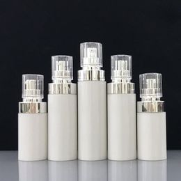 50pcs/lot 50ml 80ml 100ml Empty Serum Bottles Vacuum Pump Bottles AS Plastic Lotion Sub-Bottling With Cream Airless Bottle