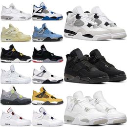 2023Basketballs Shoes Casual Trainers Sneakers Military Black Cat Red Thunder University Blue Tour Yellow White Oreo Bred Mens Womens 4 Cactus
