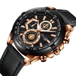 Relogios Masculinos Mens Watches Top Brand Luxury Fashion Sports Watches Leather Wristwatch Men's Digital Watch