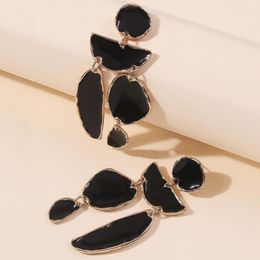 Stud Earrings Vintage Irregular Metal Black For Women Creative Fashion Ethnic Geometry Statement Jewelry Bijoux Wholesa