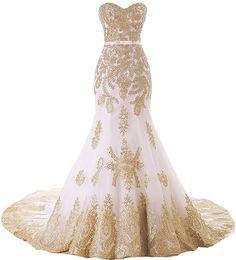 Elegant Ivory Mermaid Evening Dresses With Golden Lace Applique Sleeveless Sweetheart Neckline Formal Party Gowns Long Prom Dress For Women 2023