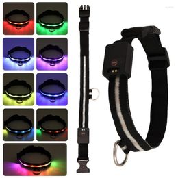 Dog Collars LED Light Collar 3PCs Rechargeable Waterproof Flashing With Long Standby USB Charge Pet Night Safety Luminous