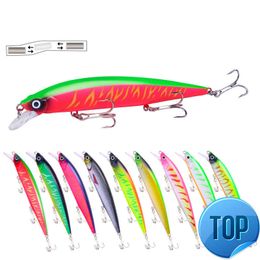 1 Pcs Minnow Fishing Lure 14cm 18.3g Floating Artificial Hard Bait Bass Wobbler Lures CrankFish Bait Pike Treble Hooks Tackle