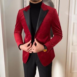 Men's Suits 2023 Fashion Business Men's Blazer Jacket Slim Fit Wedding Dress Suit Jackets Groomsman Party Outwear For Man R32