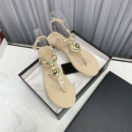 Chanells Work Chaannel Chanellies Fashion Sandals Business Popular Luxury Womens Brand Leisure Travel Letter Womens High Heels Mens Flat Shoes 08-006