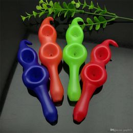 Brilliant Colour changing glass pipe Glass bongs Oil Burner Glass