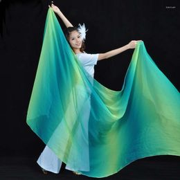 Stage Wear Women Belly Dance Costume Gradient Color Dancing Silk Shawl Veil 250 120cm 13 Colours