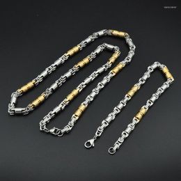 Chains Men's Chain Fashion Necklaces 2023 Steampunk Stainless Steel Jewelry Luxury Gun Black Necklace Men Neck