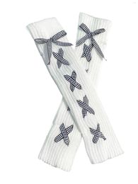 Women Socks Girls Japanese Style Leg Warmer Kawaii Knit Boot 90s Solid Striped Gothic Crochet Warmers