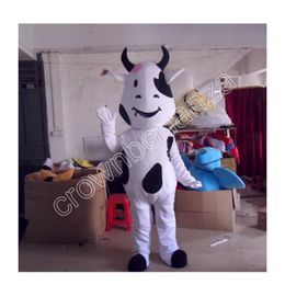 Adult Cute Cows Mascot Costumes Cartoon Character Outfit Suit Xmas Outdoor Party Outfit Adult Size Promotional Advertising Clothings