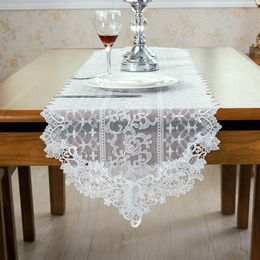 Table Runner Table Runner White Embroidered Korean Table Flag Lace Simple Table Juppe Flower Pastoral Table Cover Wedding Table Decoration 230322