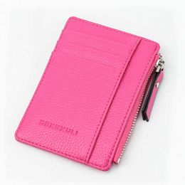 Wallets Mini Pu Leather Card Holders Women Zipper Wallet Bag Purse Small Men Wallet Pocket Ultra Thin Z0323