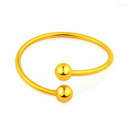 Cluster Rings Arrival 24K Yellow Gold Ring Women Open Size Little Finger P6303